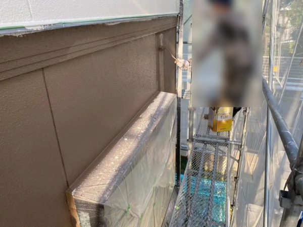 埼玉県越谷市_O様邸施工中外壁ブラウン