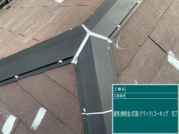 春日部市T様邸_屋根板金シーリング